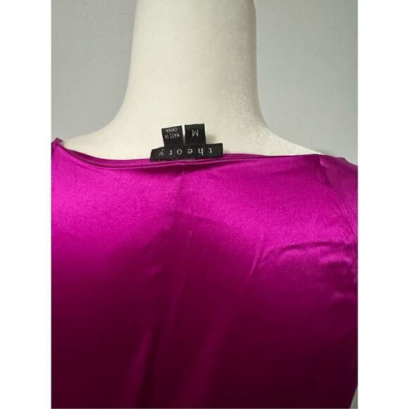 Theory shiny cap sleeve blouse M - Picture 3 of 4